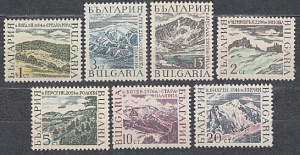 Болгария, 1967, Горы, Ландшафты, 7 марок